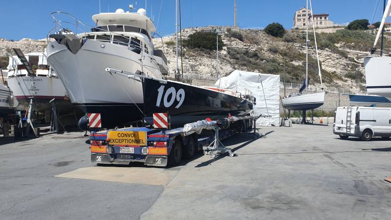 Transport de bateaux de course type Class 40 et Open 60 pour courses transatlantiques